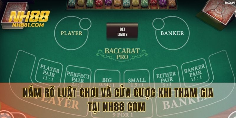Nắm rõ luật chơi và cửa cược khi tham gia tại NH88 Com 